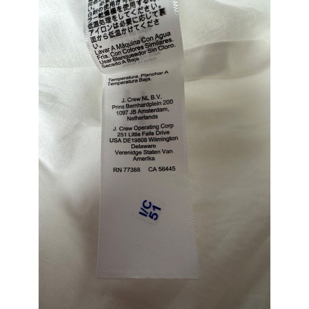 J.Crew Skirt Women L White Eyelet Scalloped Hem Mini Flared Cotton Old Money - Picture 10 of 13